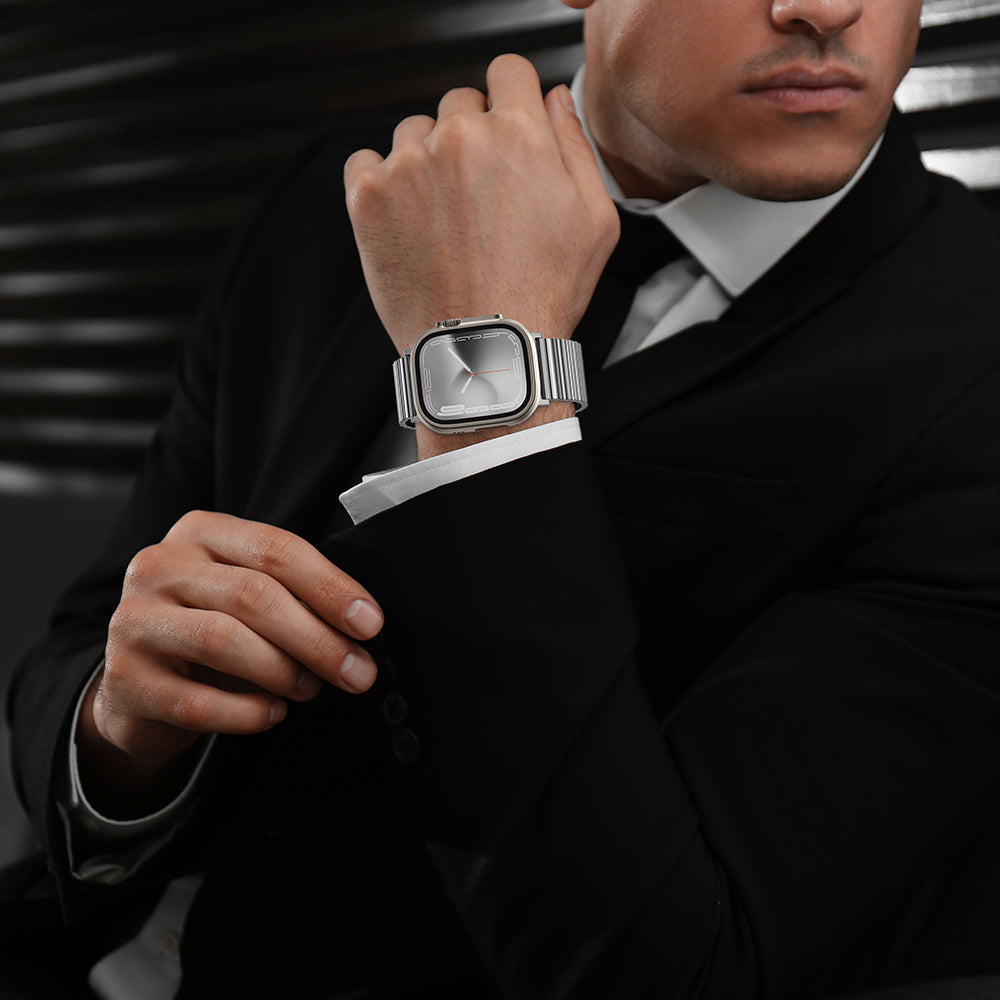 Amazingthing Titan Steel Apple Watch 46mm Metal Kordon - 6 Amazingthing Titan Steel Apple Watch 46mm Metal Kordon - 6